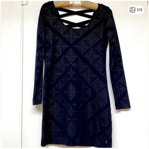 Gentle Fawn Black Patterned Long Sleeve Dress